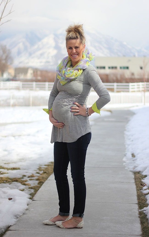 Pregnant Fashion Winter Outfits11