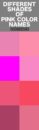 Different shades of pink color names