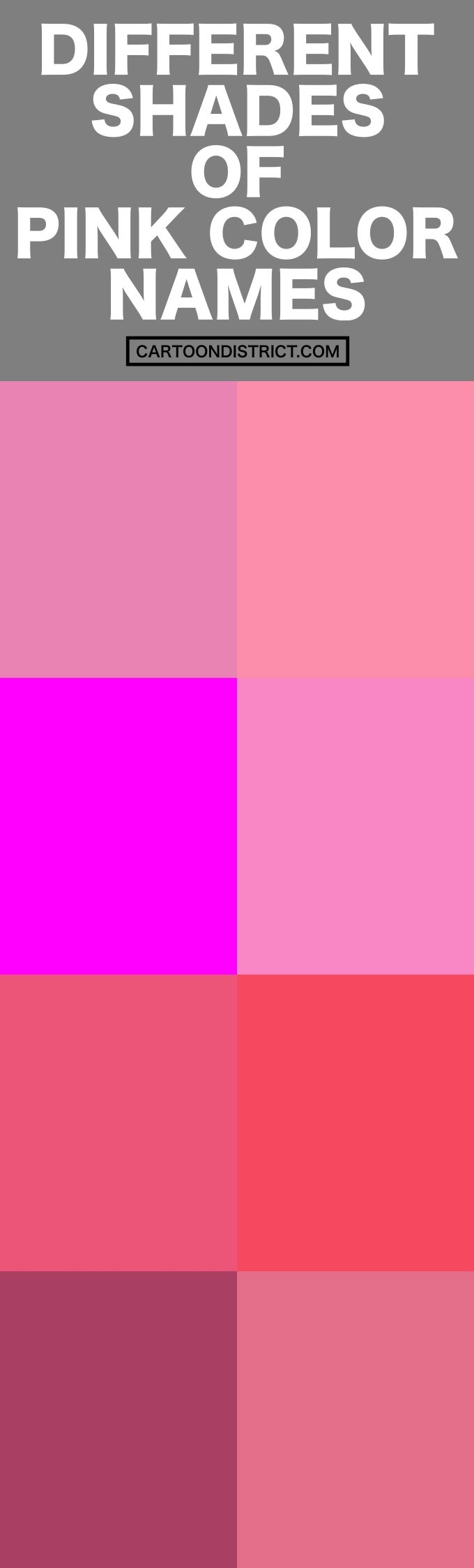 colors to shade with pink tones