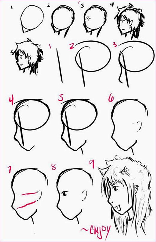 How to Draw Anime Characters Step by Step (30 Examples)