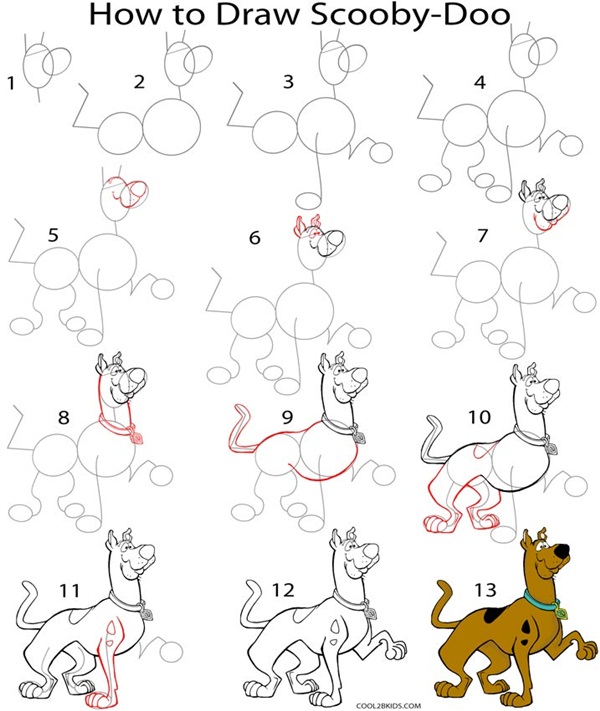 How to Draw Cartoon Characters Step by Step (30 Examples) | Рисунки