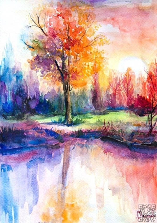 Easy Landscape Painting Ideas For Beginners, Easy Landscape Painting
