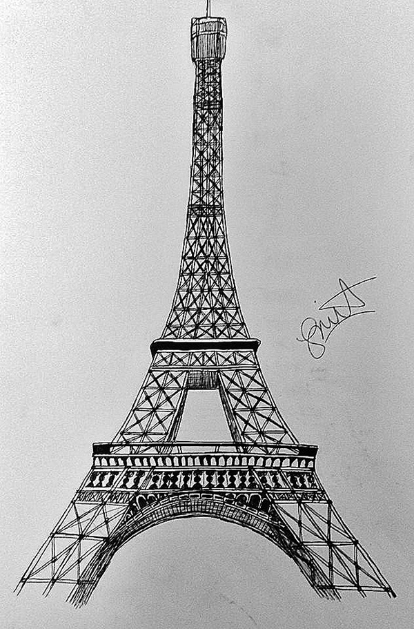 42 So Beautiful Eiffel Tower Drawing and Sketches to Try