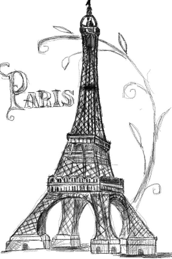 42 So Beautiful Eiffel Tower Drawing and Sketches to Try