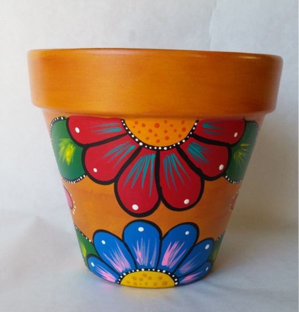 Flower Pot Simple Design Drawing | Best Flower Site