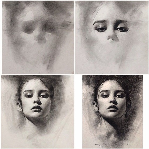 42 Artistic Charcoal Painting and Sketches for Beginners