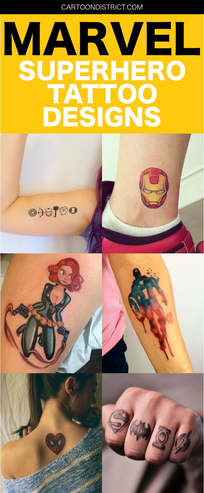 Marvel Superhero Tattoo Designs