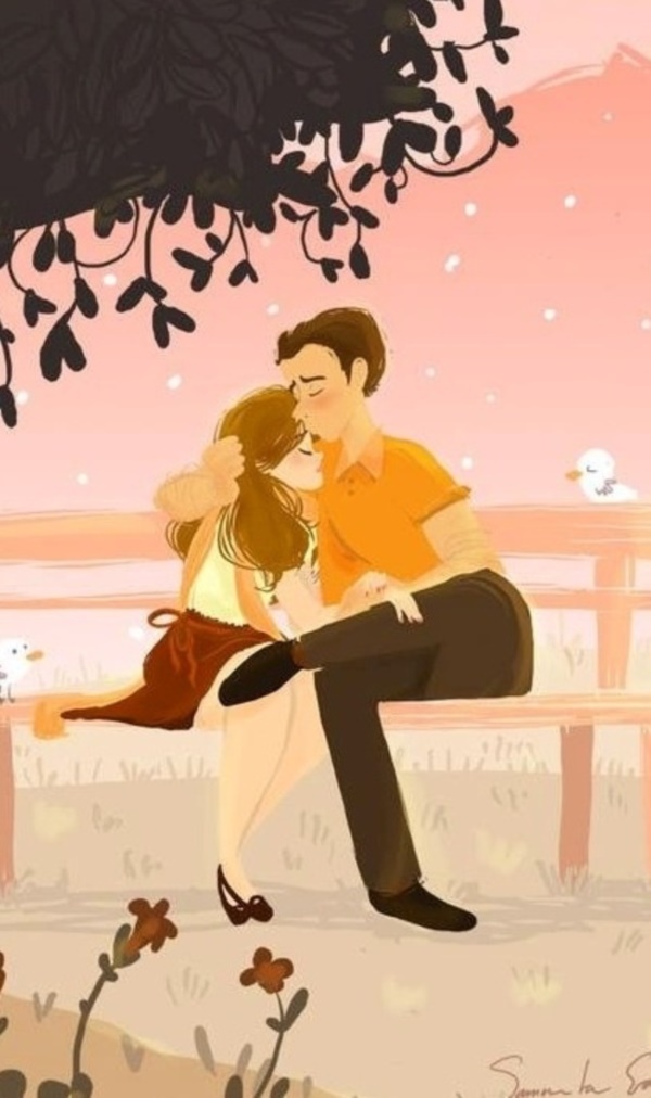 60 Cute Cartoon Couple Love Images HD