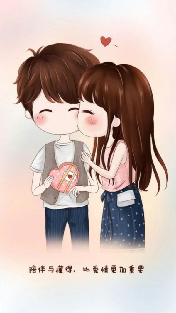 60 Cute Cartoon Couple Love Images HD