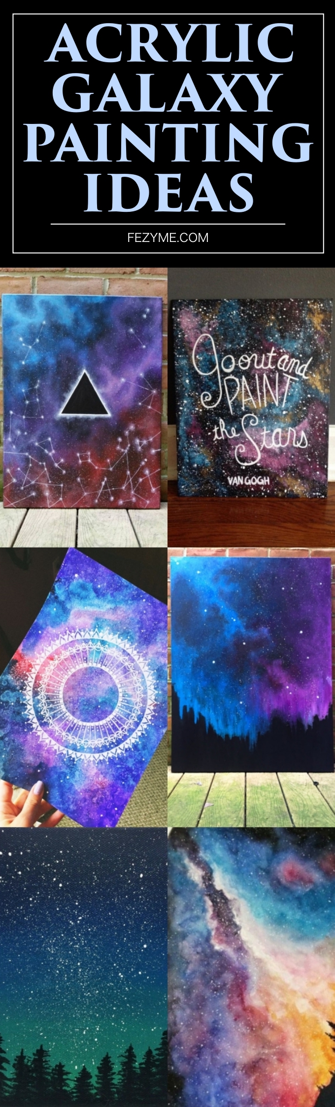 Acrylic Galaxy Painting Ideas