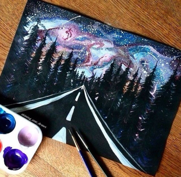 30 Startling Acrylic Galaxy Painting Ideas