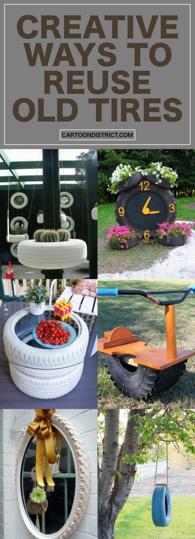CREATIVE WAYS TO RESUSE OLD TIRES