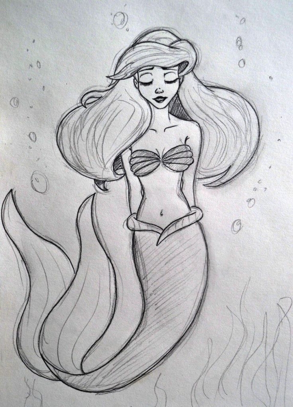 Mermaid: Cool and Easy Things to Draw when bored
