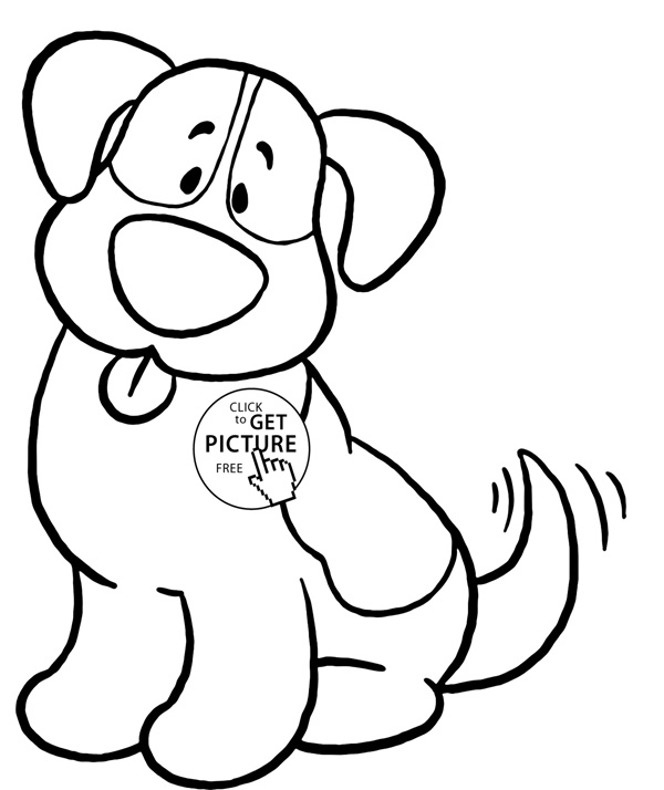 Cartoon Dog Sitting Down Drawings