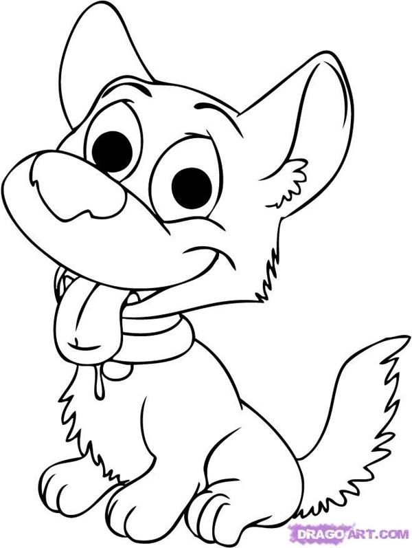 35 Easy Cartoon Dog Sitting Down Drawings to Make – WCASES