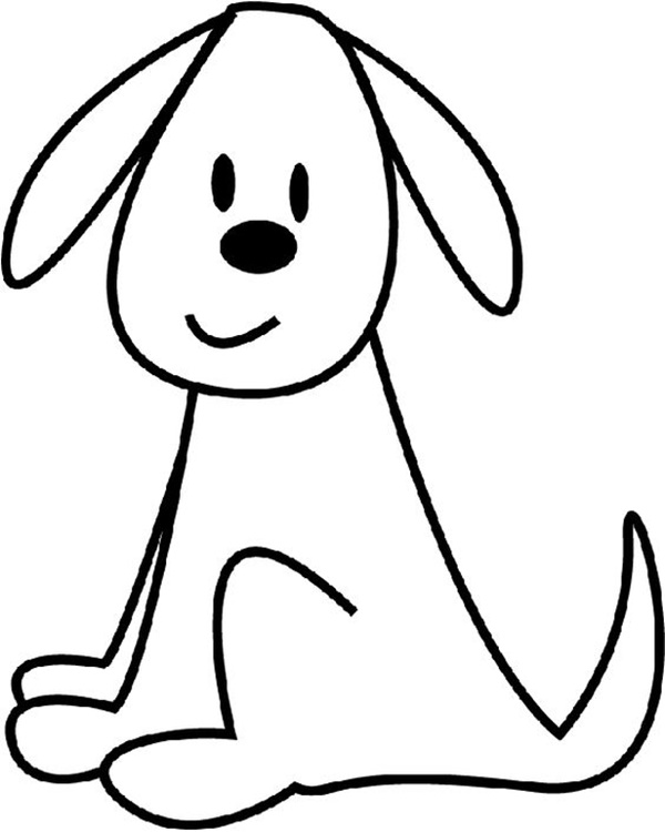 35 Easy Cartoon Dog Sitting Down Drawings to Make