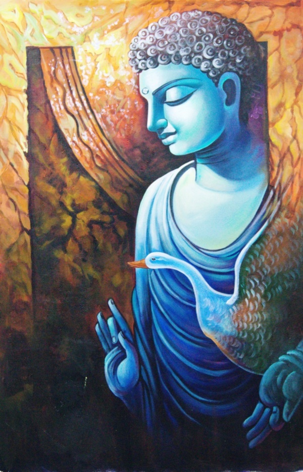 peaceful-gautam-buddha-painting-ideas