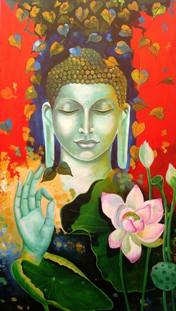 peaceful-gautam-buddha-painting-ideas