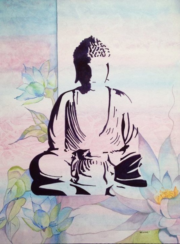 peaceful-gautam-buddha-painting-ideas