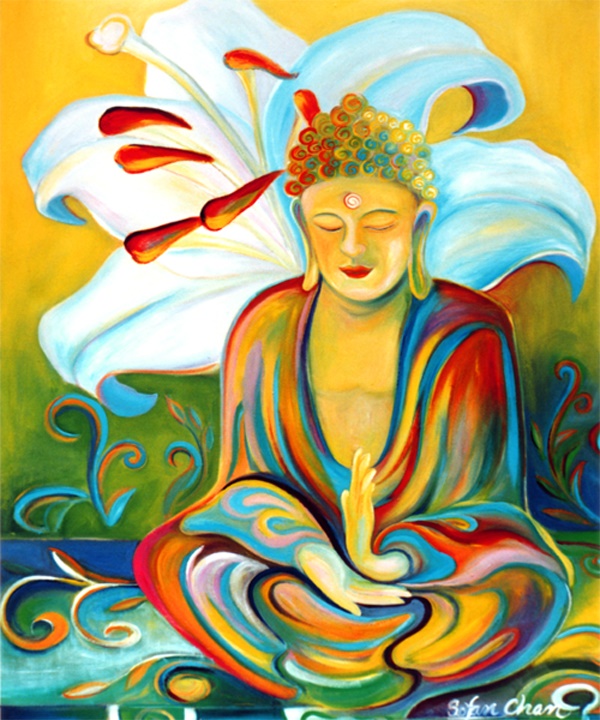 peaceful-gautam-buddha-painting-ideas