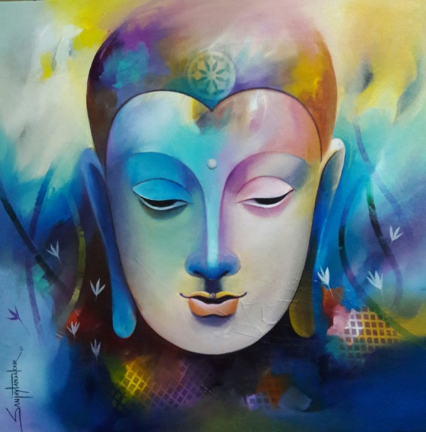 peaceful-gautam-buddha-painting-ideas