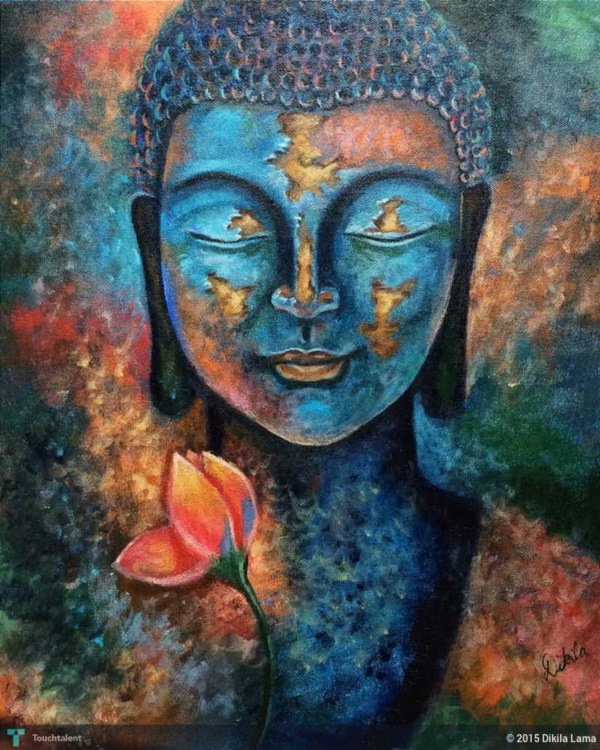 peaceful-gautam-buddha-painting-ideas