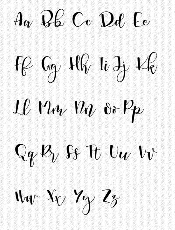 Download Free 40 Calligraphy Alphabets And Writing Styles For Beginners PSD Mockup Template