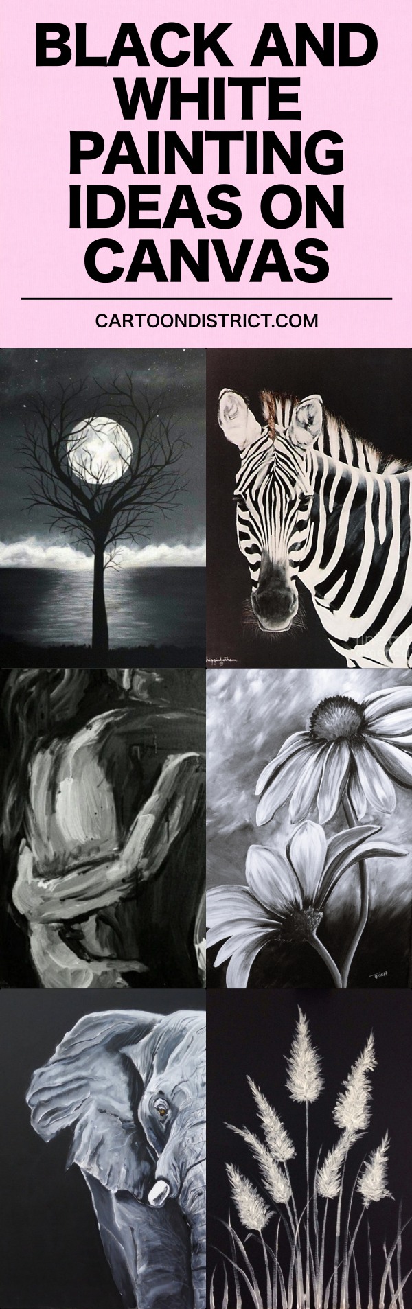 Black And White Painting Ideas On Canvas