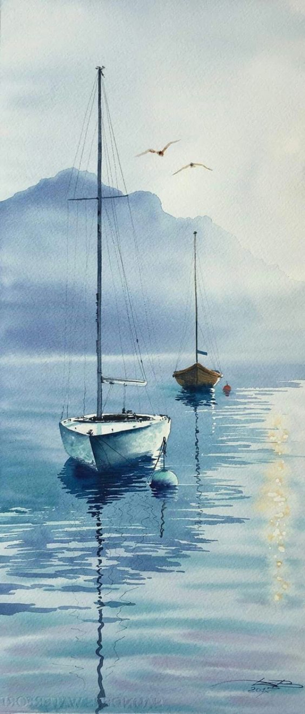 35 Easy Watercolor Landscape Painting Ideas To Try - Cartoon District