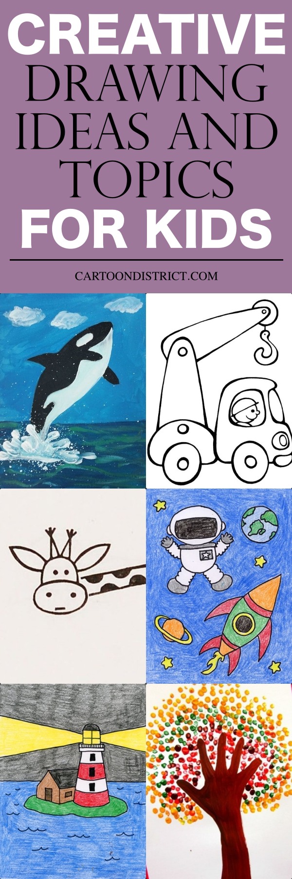 40 Creative Drawing Ideas and Topics for Kids Cartoon District