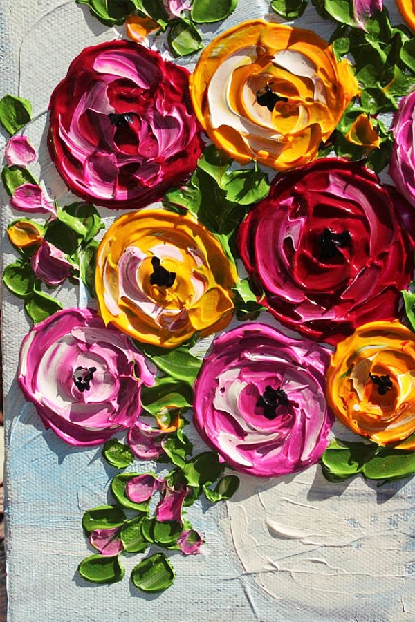 40 Acrylic Palette Knife Painting Techniques and Ideas - Cartoon District