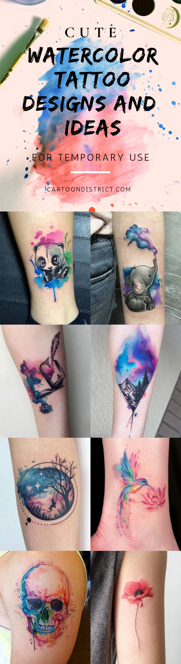 Cute-Watercolor-Tattoo-Designs-and-Ideas-For-Temporary-Use