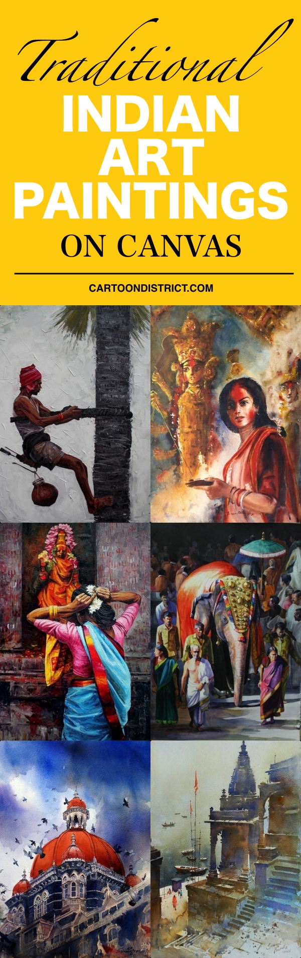 Traditional Indian Art Paintings on Canvas 