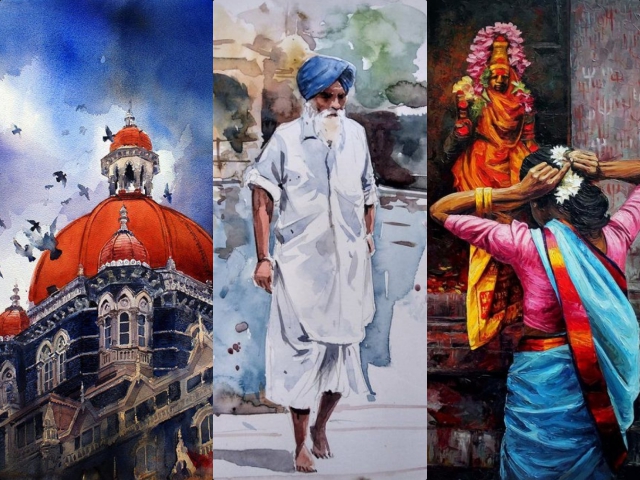 Traditional Indian Art Paintings on Canvas