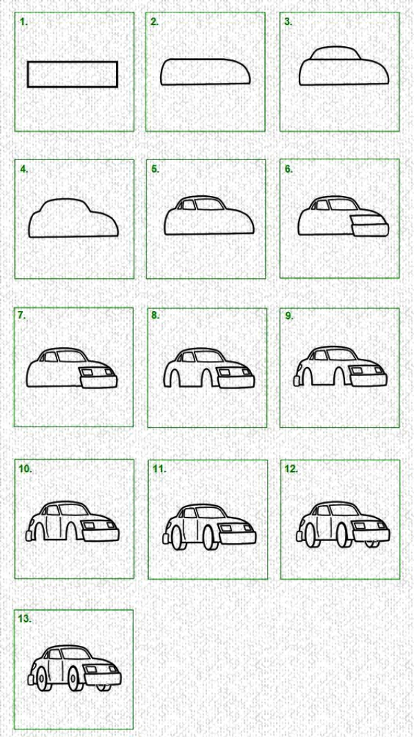 How To Draw A Cartoon Car: Step by Step Tutorial