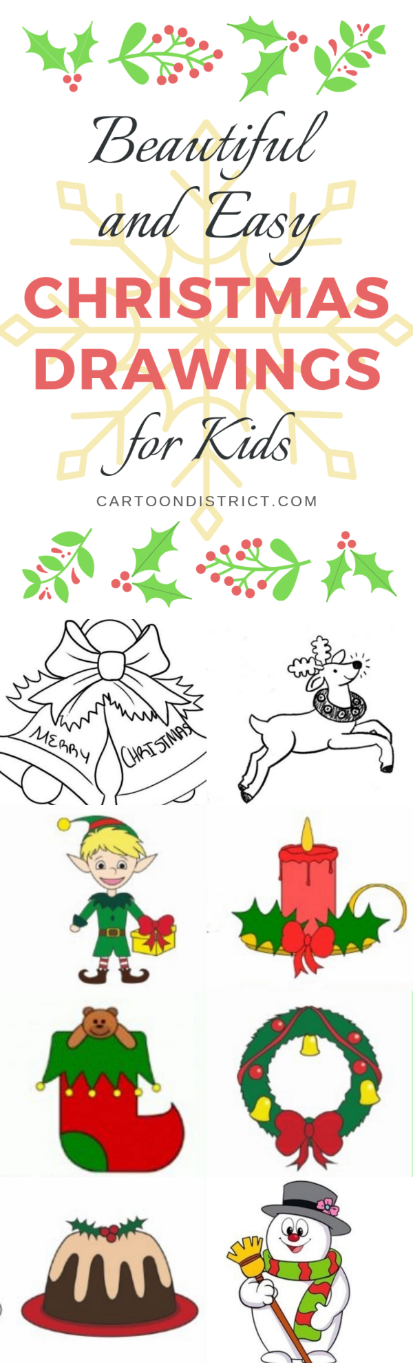 Beautiful and Easy Christmas Drawings for Kids