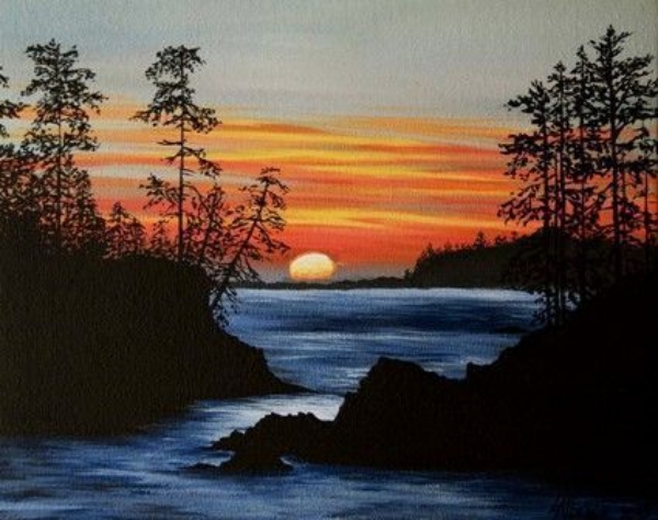 38 Easy Acrylic Landscape Painting Ideas For Beginners Cartoon District cartoon district cartoon district