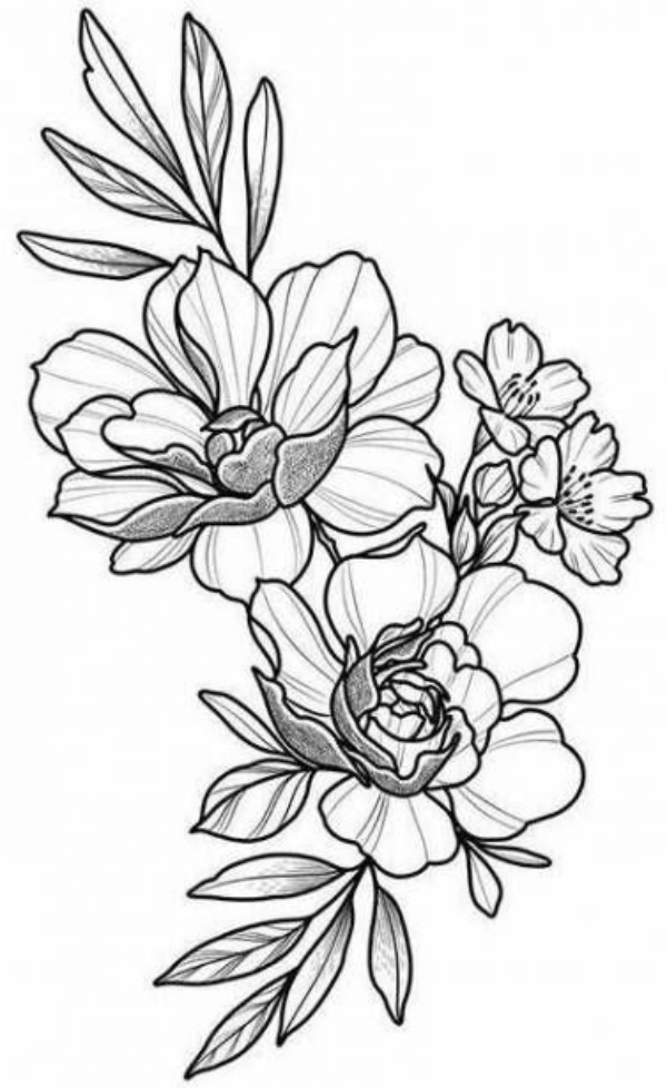 42 Simple and Easy Flower Drawings for Beginners - Cartoon District