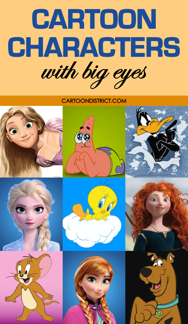 20 Cute Cartoon Characters With Big Eyes | Names And Pictures