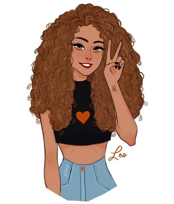 Female cartoon characters with curly hair