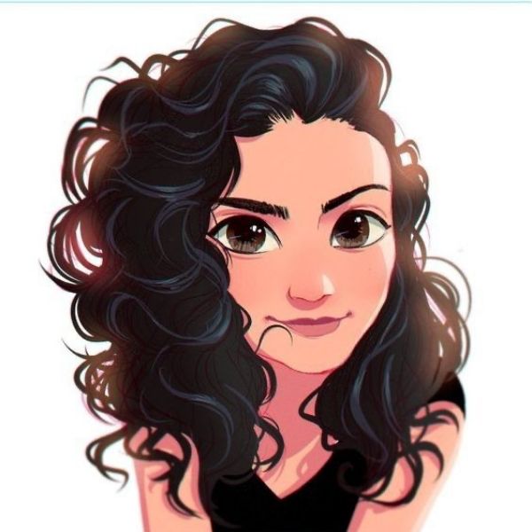 Female cartoon characters with curly hair