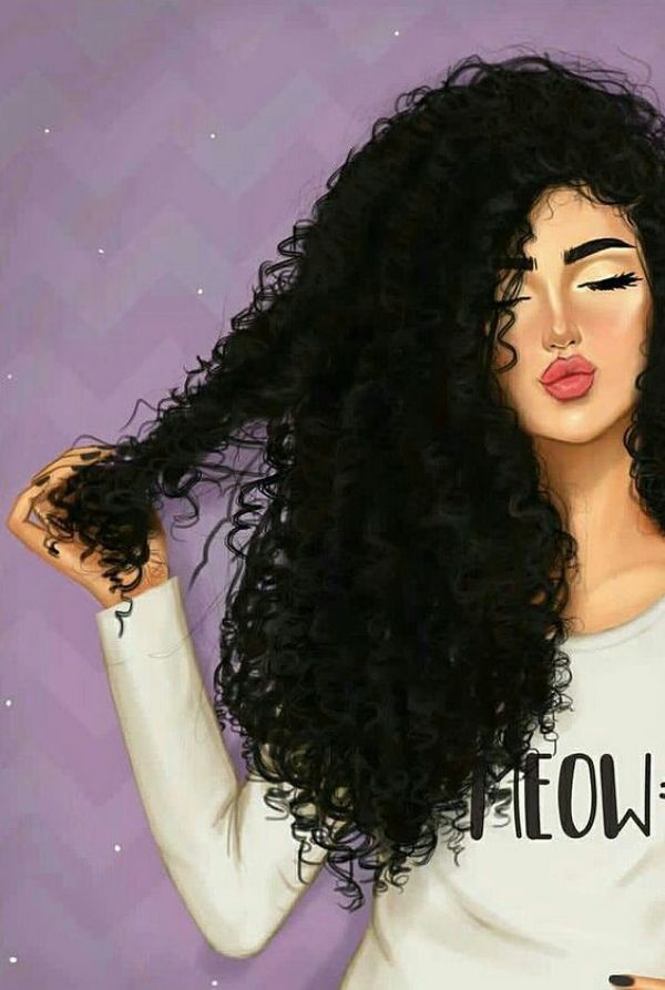 Female cartoon characters with curly hair