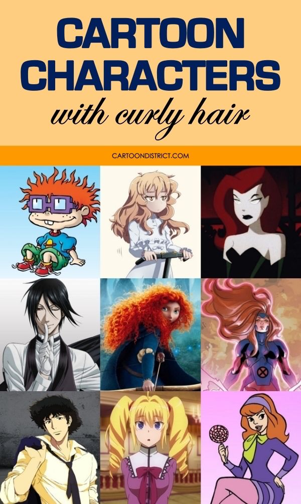 Female cartoon characters with curly hair