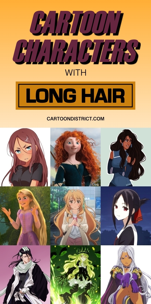 30 Fascinating Cartoon Characters with Long Hair | Names and Pictures