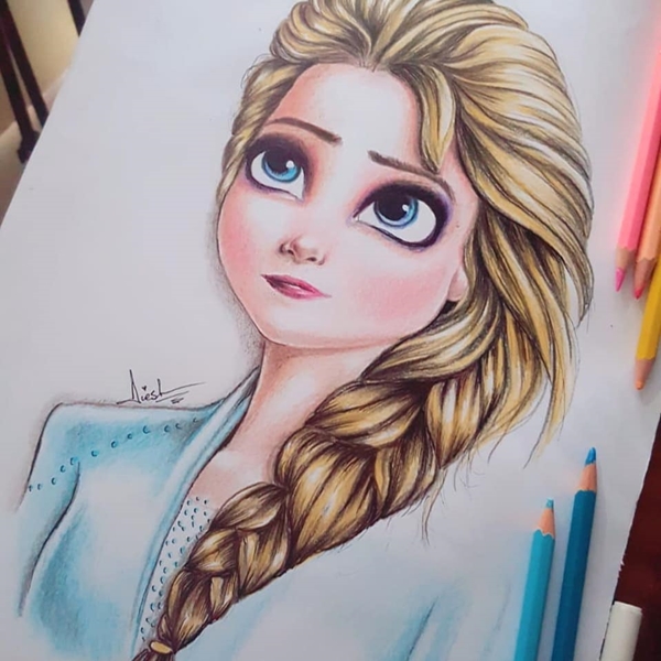 How to Draw Disney Princess| Snow Queen Elsa Drawing