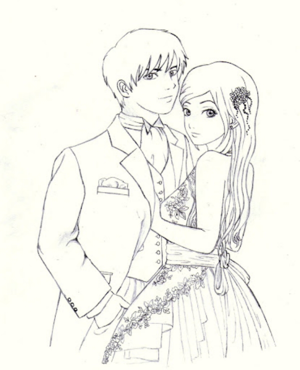 40 Easy And Romantic Couple Drawings And Sketches - Cartoon District