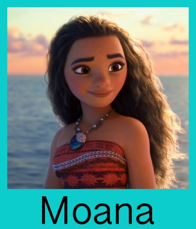 Female Cartoon Characters with Curly Hair | Moana 