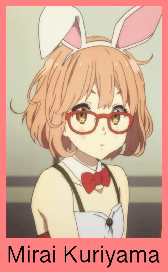 Cartoon characters with curly hair and glasses | Mirai Kuriyama