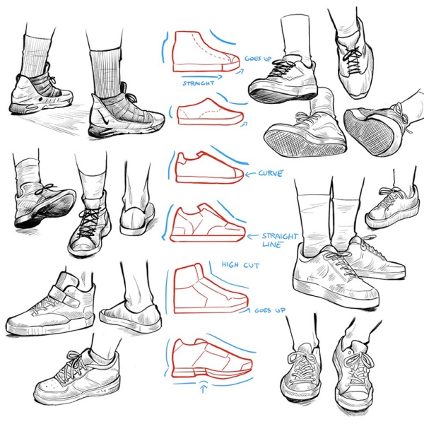 Cool Anime Drawing Ideas and Sketches For Beginners/How to Draw Shoes Anime