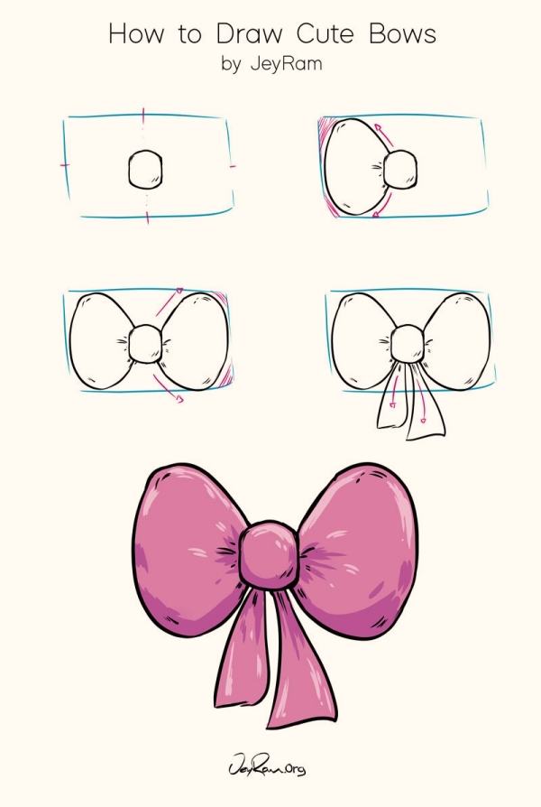 cool-and-easy-things-to-draw-when-bored/How to draw a Bow Easy Tutorial